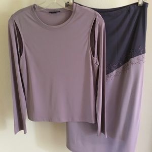 BCBG Two-Tone Purple 2-Piece dress